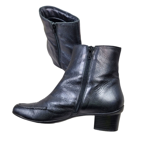 Sesto Meucci Italian Soft Leather Block Heel Ankle Boots‎ - Picture 3 of 12